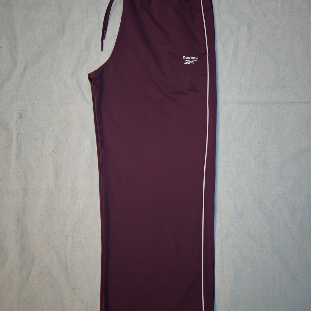 Reebok Identity Vector Tricot Track Pants Women’s XL Burgundy Athletic Joggers - Picture 3 of 5